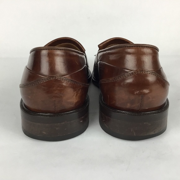 Men Shoes SlipOn Loafer Toe Kilt Tassel Italy Sz 8 - Picture 6 of 8